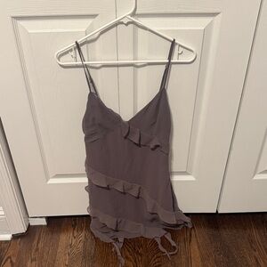 Pull&Bear Mauve Ruffled Dress